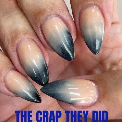 The horrible nails they did.