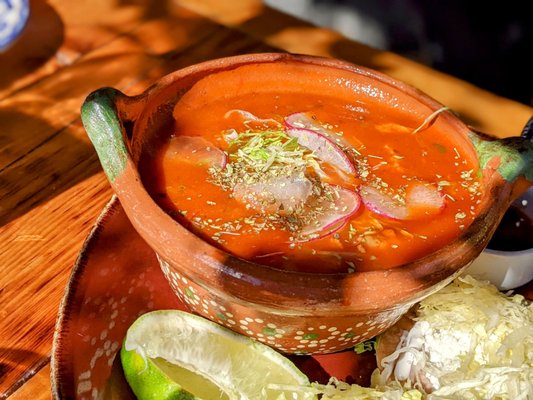 February 26 2022; Pozole Rojo ($16).