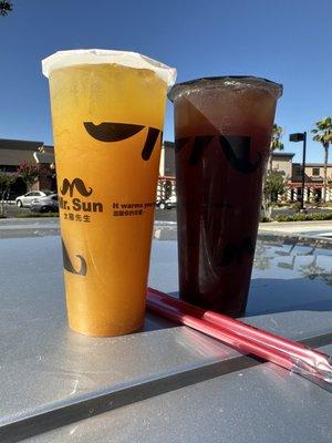 Mango Green Tea and Strawberry Oolong Tea