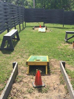 Cornhole and horseshoes!  Redneck party, just add beer!