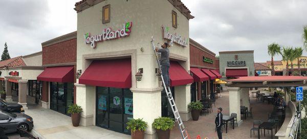 Three Factor Security Camera Installation at a shopping center in Los Angeles