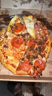 This is the pizza that I got from them... don't recommend this place!!!