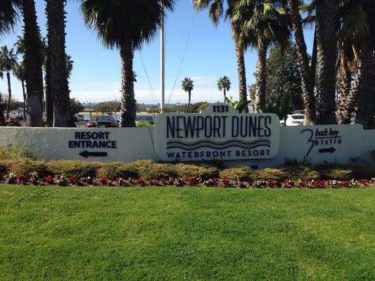 Entrance to the Newport Dunes...$10 parking in the lot, free on the street