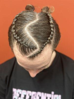 2 Natural Hair Men Cornrows