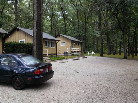 Option of motel or cabins...very clean and adorable inside.