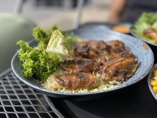 Jerk Chooks Wing Bowl with Saffron Rice