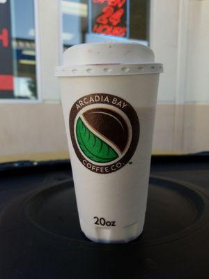 The best coffee!! Large $2.19 all flavors of cream and sugar)))