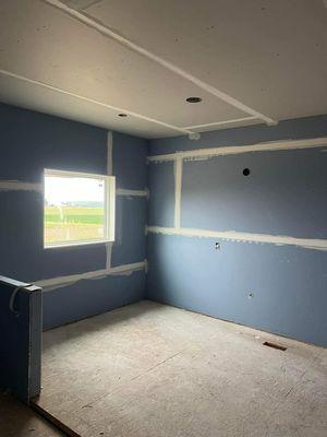 Tape and bedded drywall