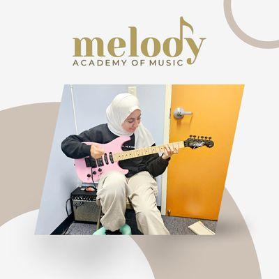 Guitar lessons are available at Melody!