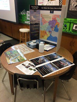 Arch teaching kids about clean water at Career Day