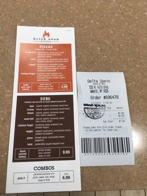 Keep your receipt marked paid handy, you give it to them when you get your order.