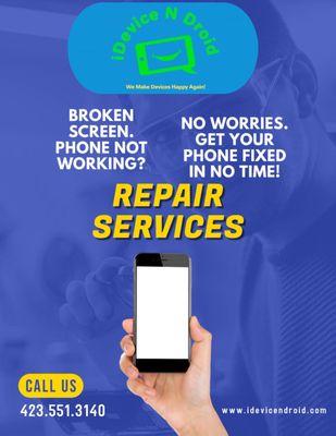 We strive to give you the best service on all of your Tech Repair needs. We warranty our work and work to keep our prices affordable for YOU