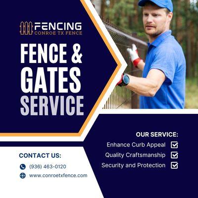 We look forward to serving the Conroe TX community with their fence company needs.