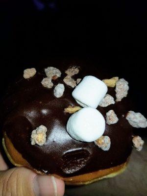 S'mores donut filled w/ marshmallow fluff