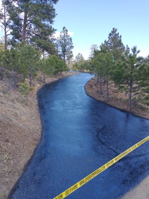 Asphalt maintenance and driveway sealing in Bailey Colorado.