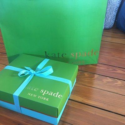 Presents wrapped and ready to go from Kate Spade