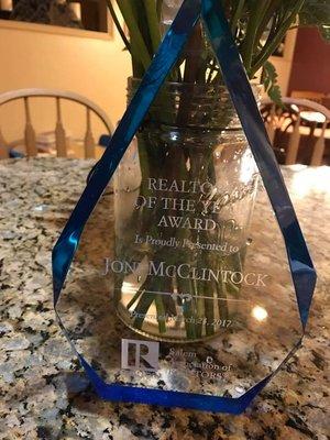 Joni McClintock won the 2017 Realtor of the Year from the Salem Association of Realtors