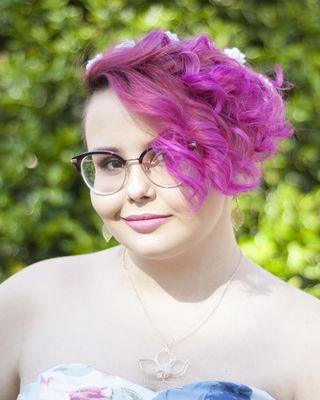 Pink hair Raleigh.  Fun colored hair Raleigh. Bleached hair Raleigh. Shear Dimensions Salon Raleigh