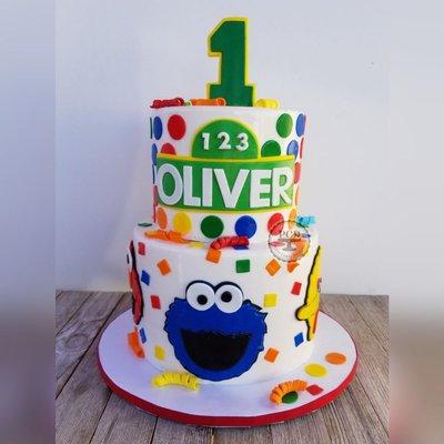 Sesame Street Theme Cake