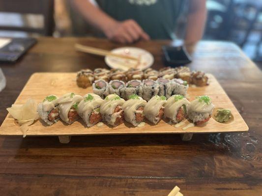 Top to Bottom: Mexican Salmon Roll / Yellowtail Jalapeno / Boulevard Roll