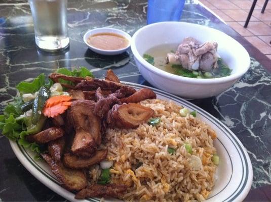 Pig Intestines with Fried Rice