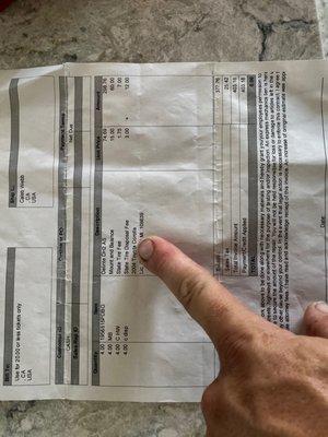 Paperwork showing miles when purchased!