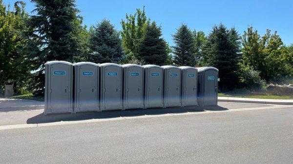 Portable restroom at special event