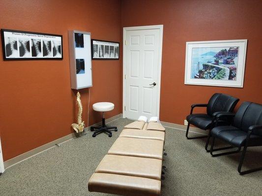 One of our Chiropractic treatment rooms.