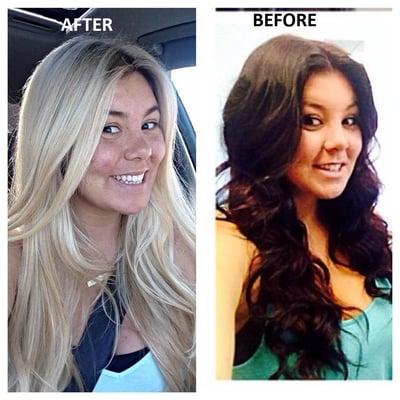 It may have been a year long process but I am so happy with the results! Bright blonde HEATHY hair! by Lauren