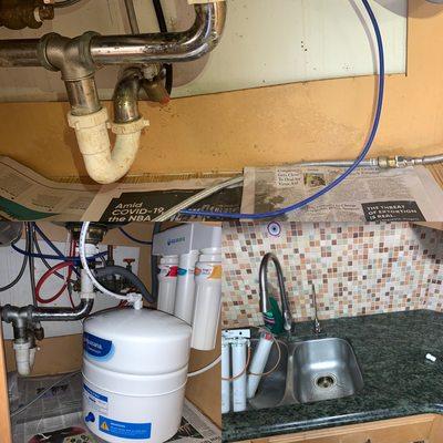 Out with the old in with the new aquasana water filtration system