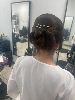 "We do classic updos that can reveal your timeless beauty on those special days. 

Styled by Esdra"