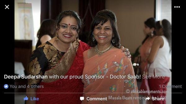 Hairdo on the right done by Sana day spa in chantilly was a hit for the Bollywood retro night ... a..la..mumtaz