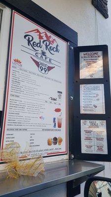 Menu & specials at drive through window (10/10/22)