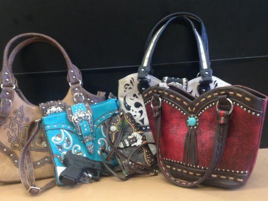 We have concealed carry handbags - including Gun Toten Mama handbags.  We can order any GTM handbag and usually save $ over online prices.