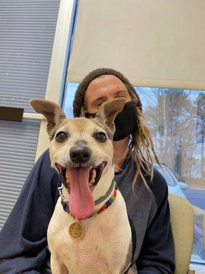 Maggie at Dr. Cooke's office waiting to be seen :)