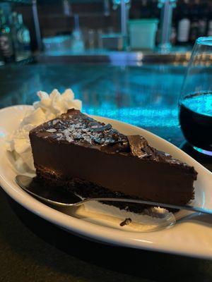 Seasonal dessert (sea salt chocolate mouse tart)