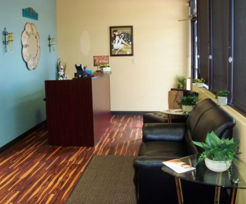 salon reception area