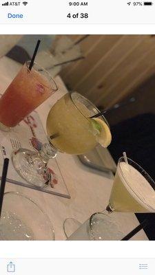 Kiddie drink , Margarita and Pineapple Martini ( sorry can't remember the name ) it was so good and refreshing....