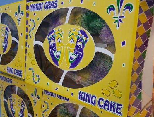 King cakes at Mary Lee Donut in Port Allen, LA.