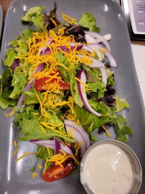 Side salad with ranch