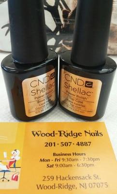 CND base coat and top coat.