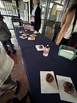 Donuts after the 9am mass :-) Happy 3rd Sunday Mark 1:14-20 "Come after me and I will make your fishers of men."