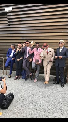 Best dress gentleman at Pitti trade show in Florence Italy