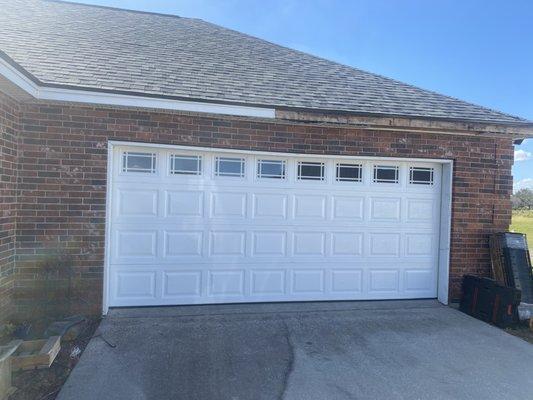 Garage door with windows and Inserts.16x7