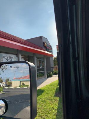 Waiting in the drive through.