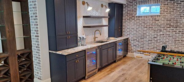 Custom Cabinets, Tile Work, and Custom Shelving