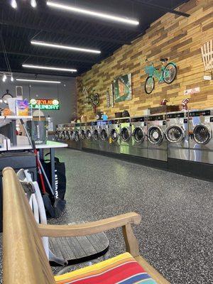 This is about half of the washing machines, super clean!