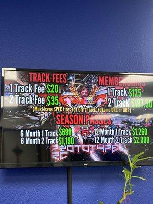 Track fees