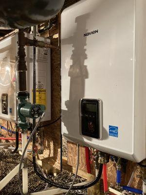 tankless water heater/ boiler combo