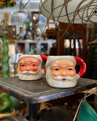 Vintage small Santa mugs